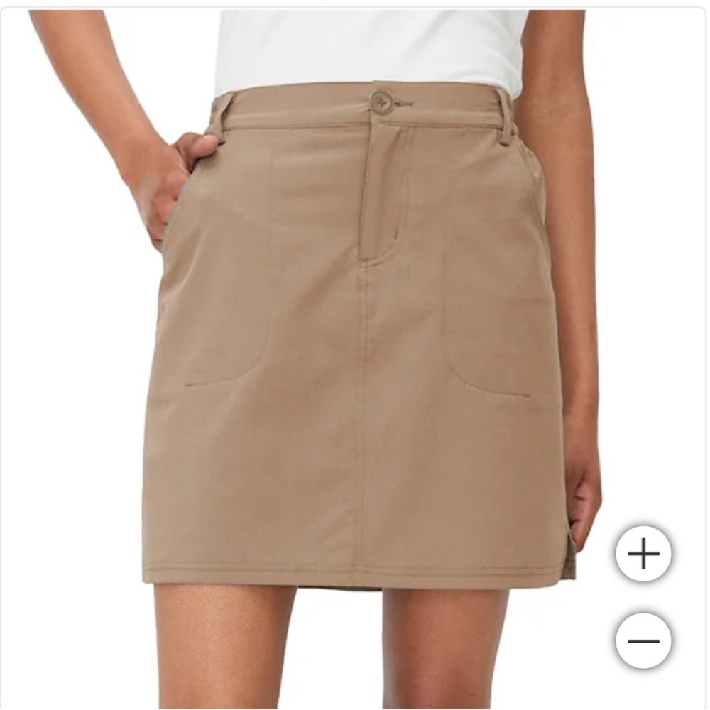Tilley Women's Trek Ripstop Skirt Large Tan Khaki NWOT comfort Hiking